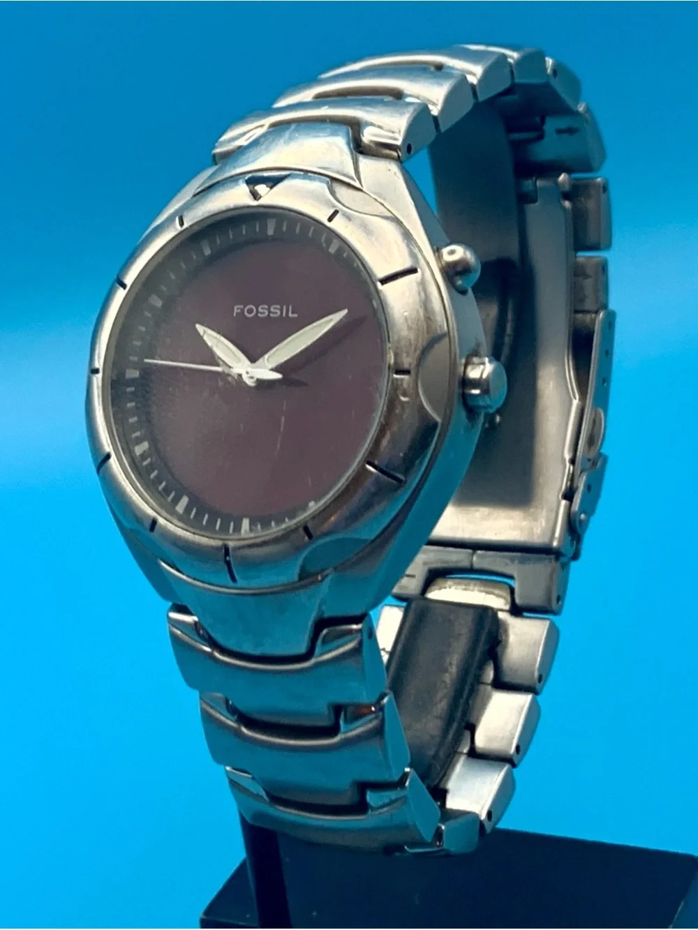 Fossil Men's Stainless Steel Blue Dial Watch